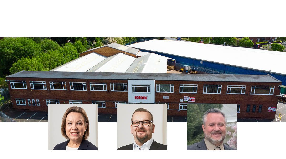 From the left in the image: Satu Rautavalta, VP Business Area Air Technology, Air and Mechatronicsof Dacke Industri, Mika Virtanen, President Air and Mechatronics of Dacke Industri, and John Turner, CEO of Midland Flow Ltd.