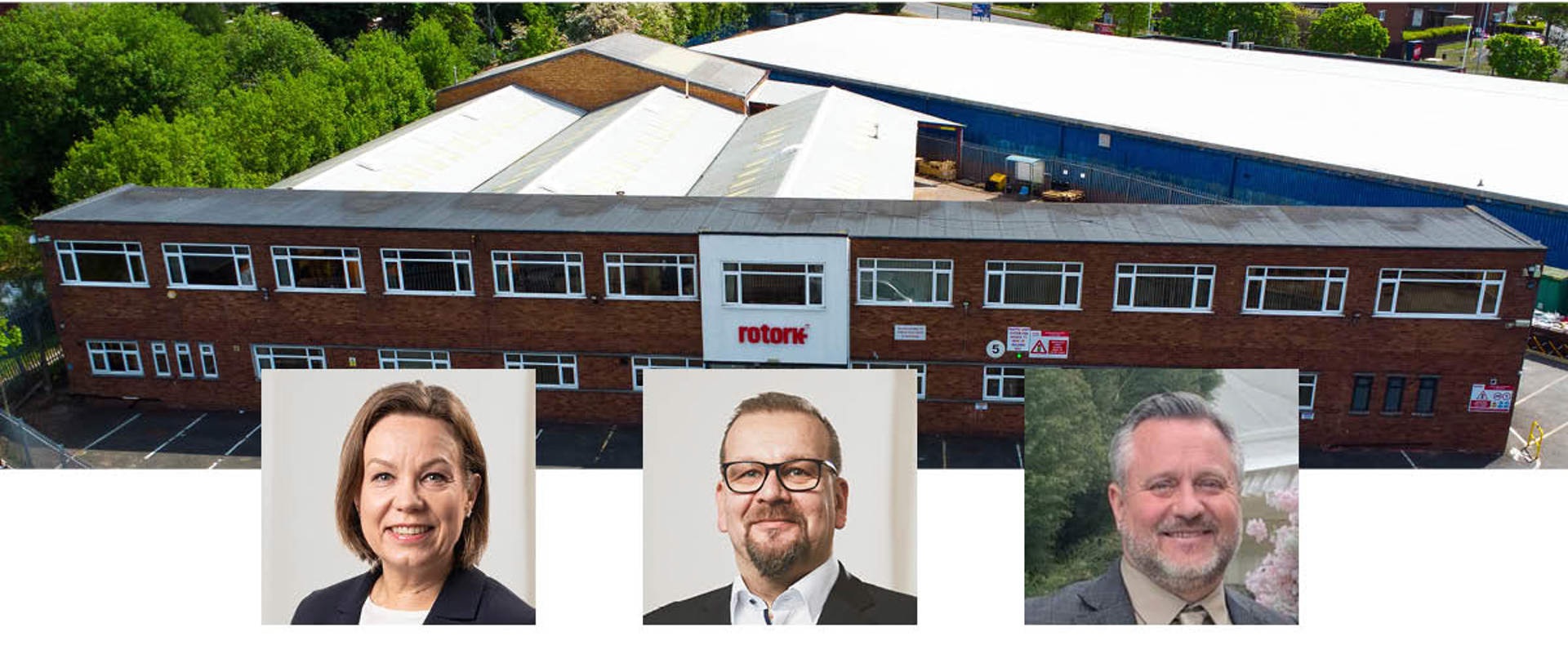 From the left in the image: Satu Rautavalta, VP Business Area Air Technology, Air and Mechatronicsof Dacke Industri, Mika Virtanen, President Air and Mechatronics of Dacke Industri, and John Turner, CEO of Midland Flow Ltd.